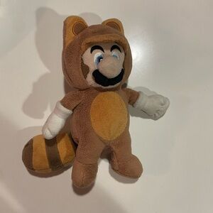 Tanooki Suit Mario Super‎ Mario 3D Land 9” Plush Raccoon Nintendo Little Buddy